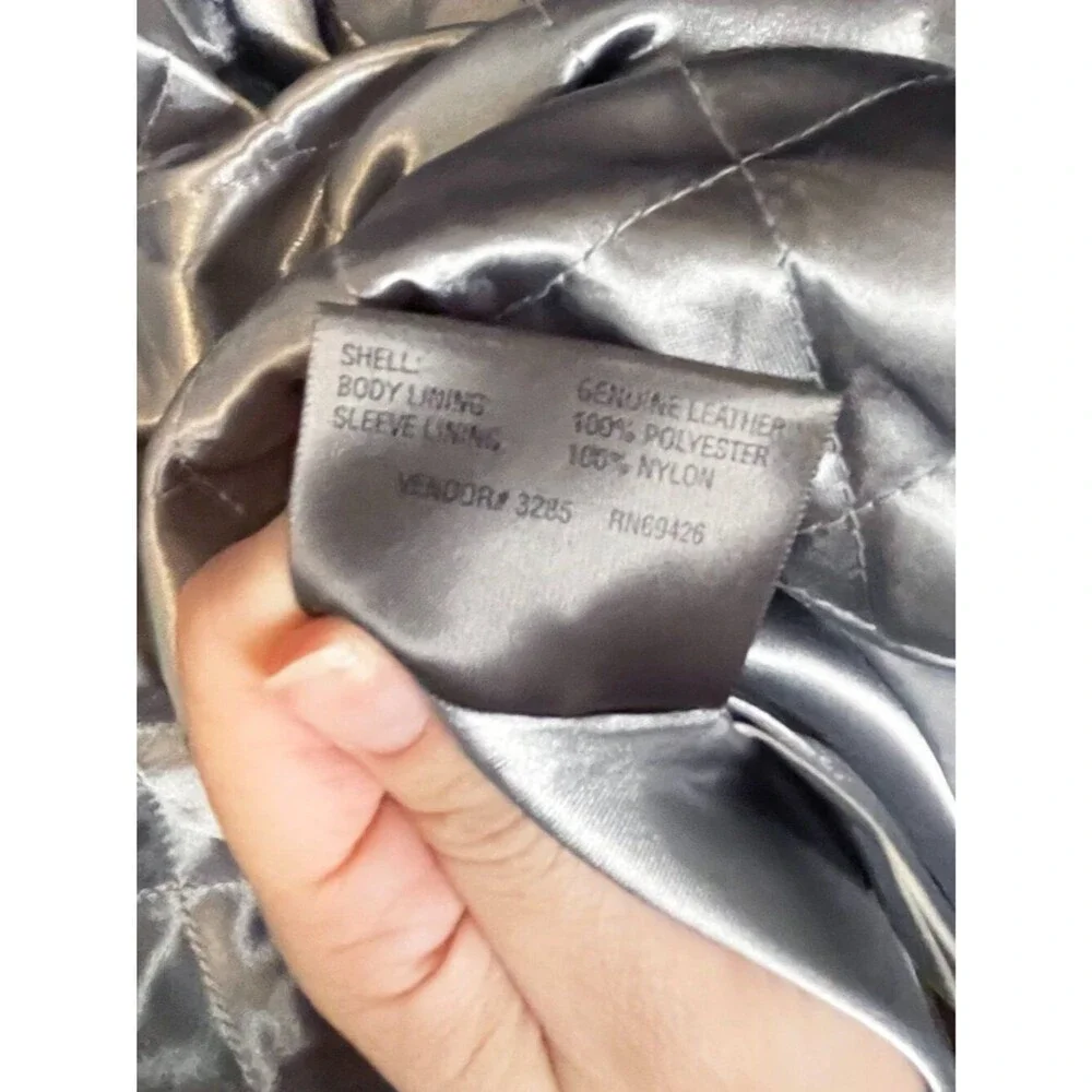 Wilsons Leather Black Genuine Leather Belted Coat Jacket Women’s L Thinsulate